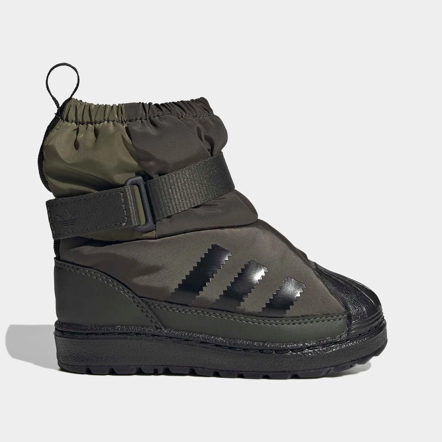 Детские зимние ботинки с мыском-ракушкой Adidas Originals, Shadow Olive/Core Black/Focus Olive — фото 2
