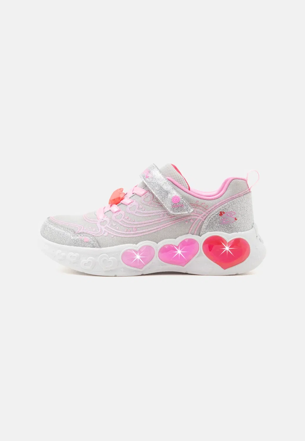 Зачарованные сердечки-светильники - кроссовки Skechers, Silver-Coloured/Multi-Coloured — фото 2