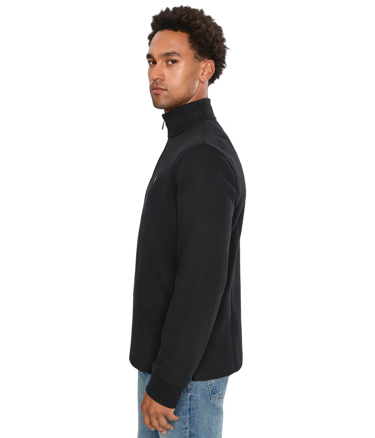 Пуловер Estate-Rib с застежкой-молнией на четверть длины Polo Ralph Lauren, Polo Black — фото 3