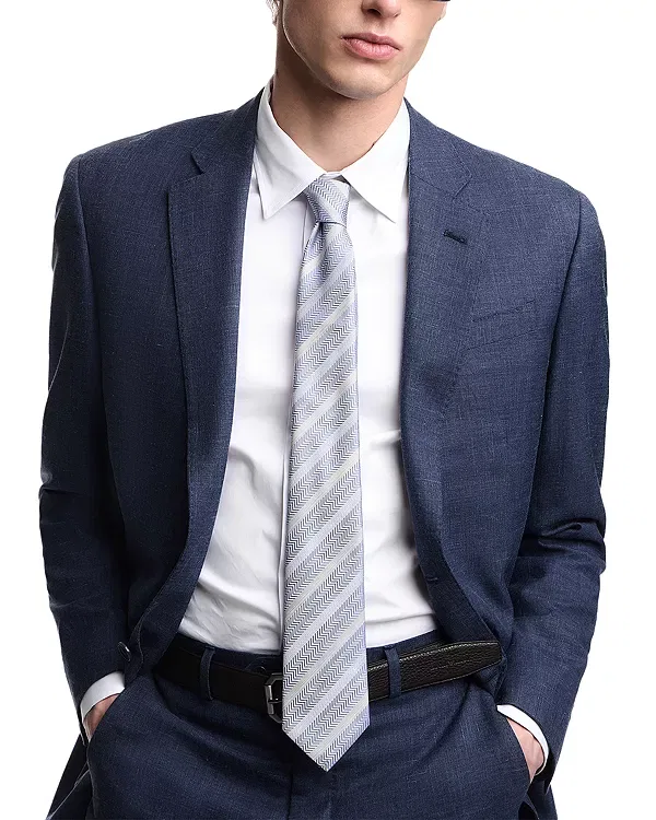 Мужской костюм Regular Fit из шерсти и шелка G line Emporio Armani, Navy Blue — фото 3