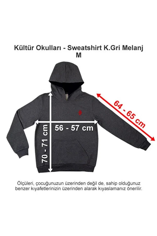Детское худи для девочек с капюшоном Culture 2000 College Kültür, Dark Gray