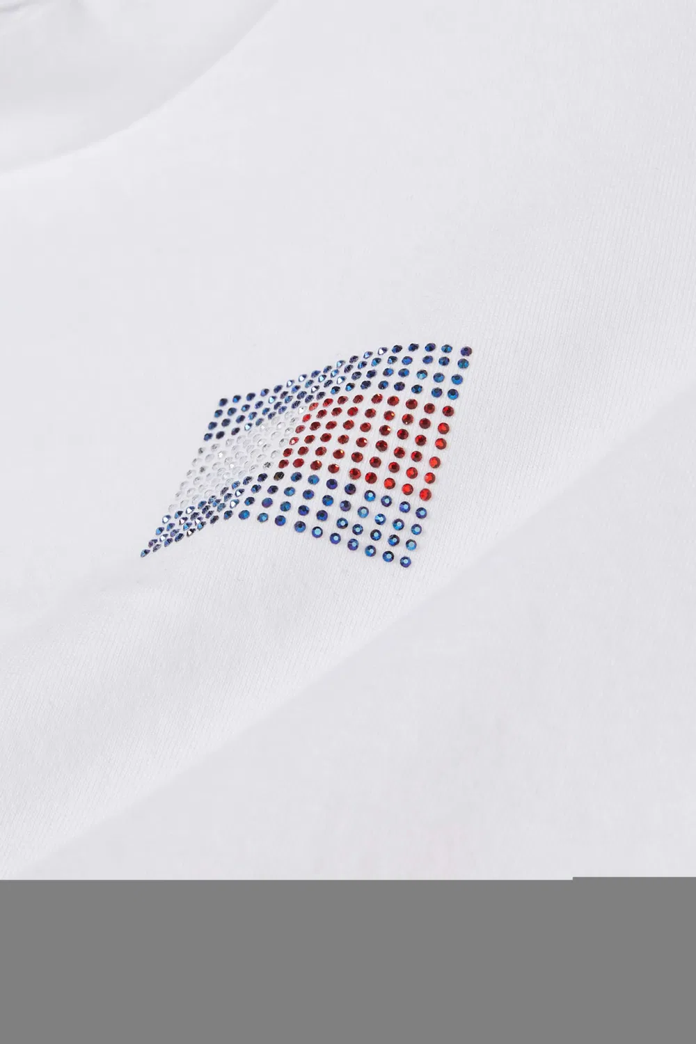 Футболка с логотипом из страз Tommy Hilfiger, белый — фото 3
