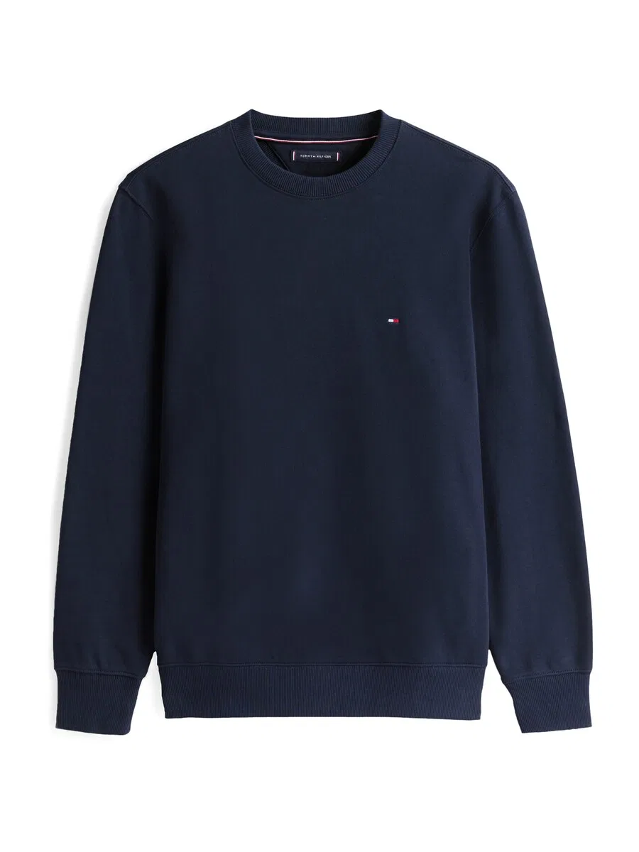 Толстовка TOMMY HILFIGER с вышивкой флага, темно-синего цвета