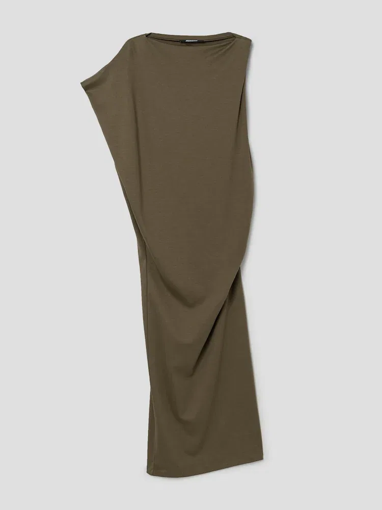 Платье асимметричное La Robe Drap JACQUEMUS, Dark Khaki