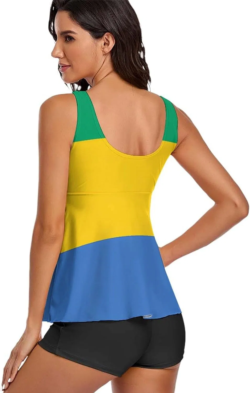 Женский танкини-комплект с флагом Габона Pull On, Gabon Gabonese Flag — фото 3