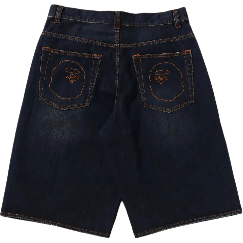 Детские джинсовые шорты с умеренной посадкой A BATHING APE, Marine Blue — фото 3