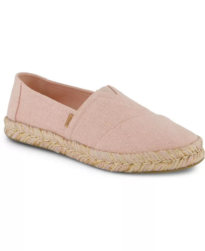 Женские эспадрильи Alpargata Rope 2.0 на плоской подошве без шнуровки TOMS, розовый