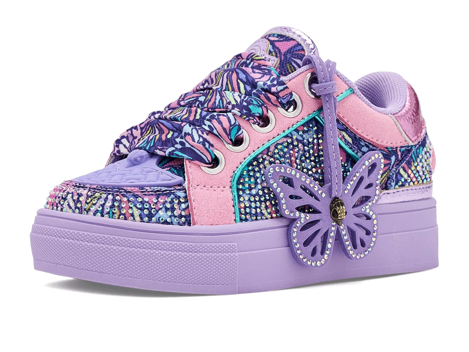 Кроссовки Mini Southbank Tag (для маленьких и больших детей) Kurt Geiger London Kids, Purple Multi — фото 2