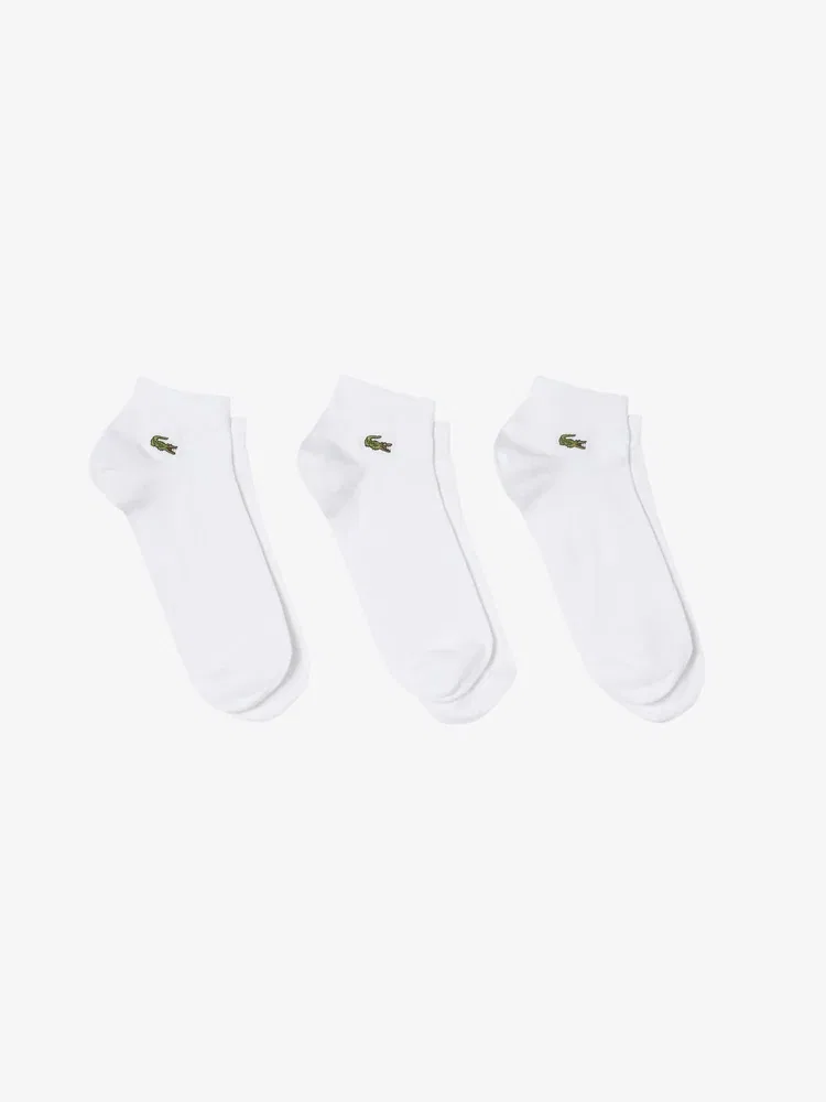 Носки женские LACOSTE White, 3 пары, хлопковые
