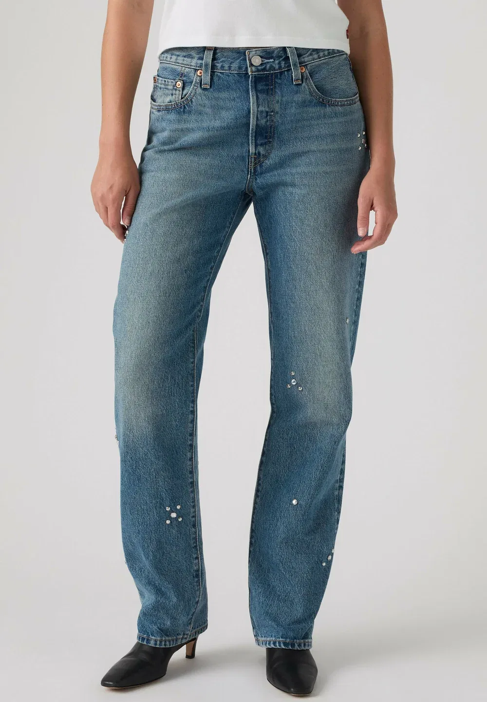 501 '90-е - прямые джинсы Levi'S, S Trip On Drip Med Indigo Worn In