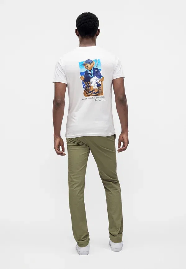 Футболка хлопковая с вышивкой Polo Ralph Lauren, White, белый
