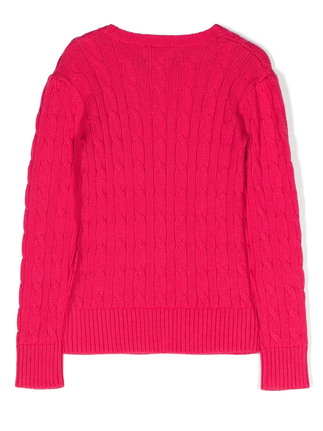 Вязаный джемпер с вышивкой Polo Ralph Lauren, розовый — фото 3