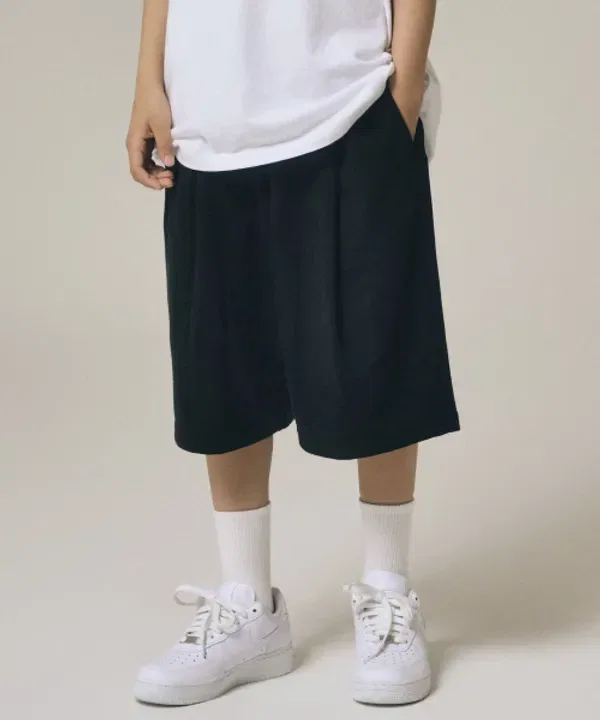 Шорты с одним защипом, сетчатые, Giant Fit, Takeeasy Kids, черный