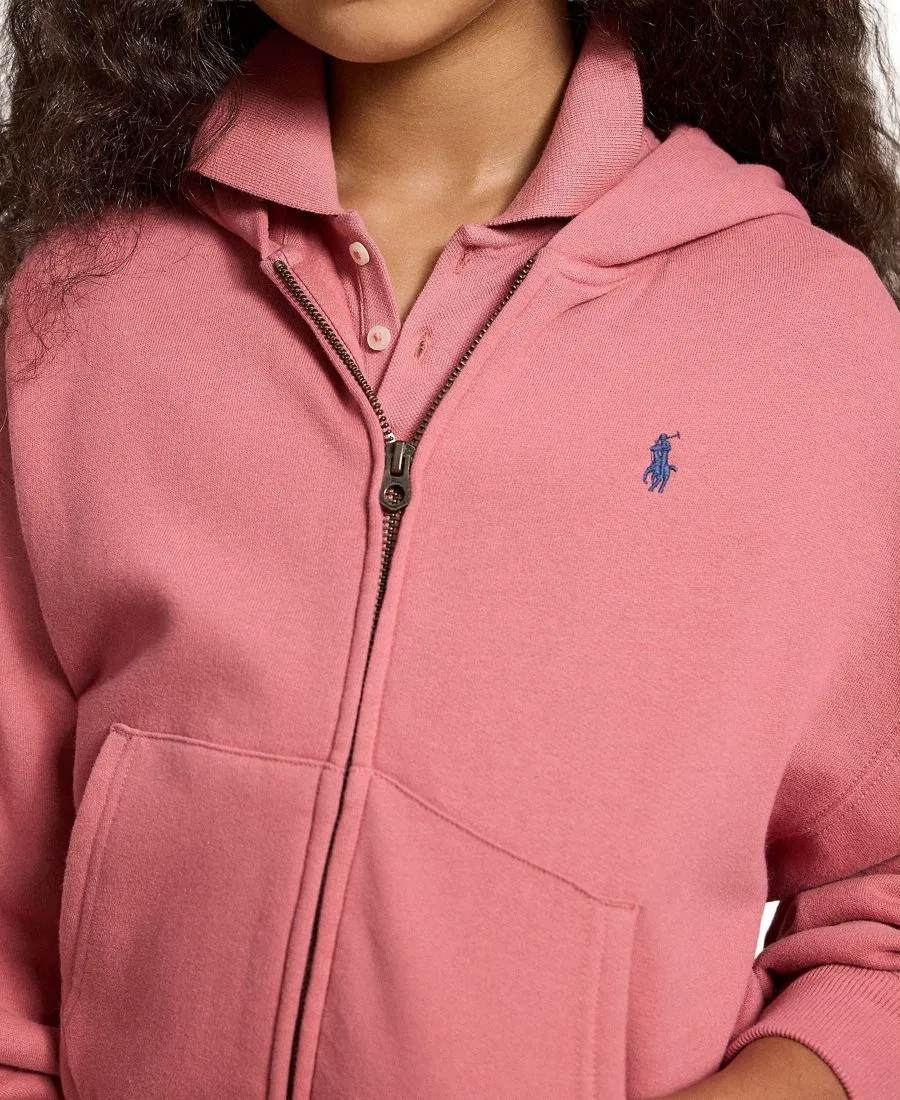 Худи с длинным рукавом, полная застежка-молния Polo Ralph Lauren, Canvas Pink — фото 3