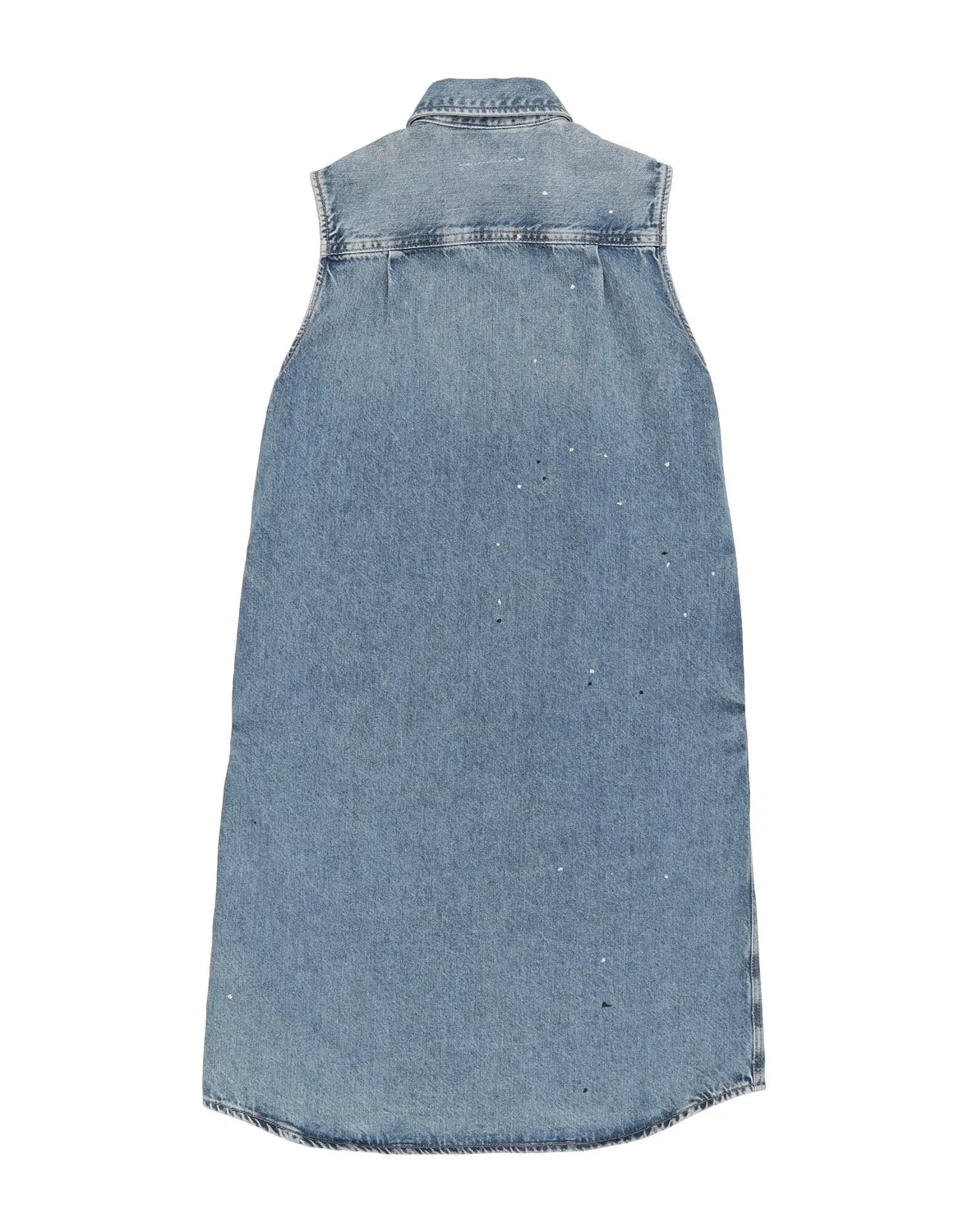 Детское джинсовое платье для девочек без рукавов MM6 Maison Margiela, синий — фото 2