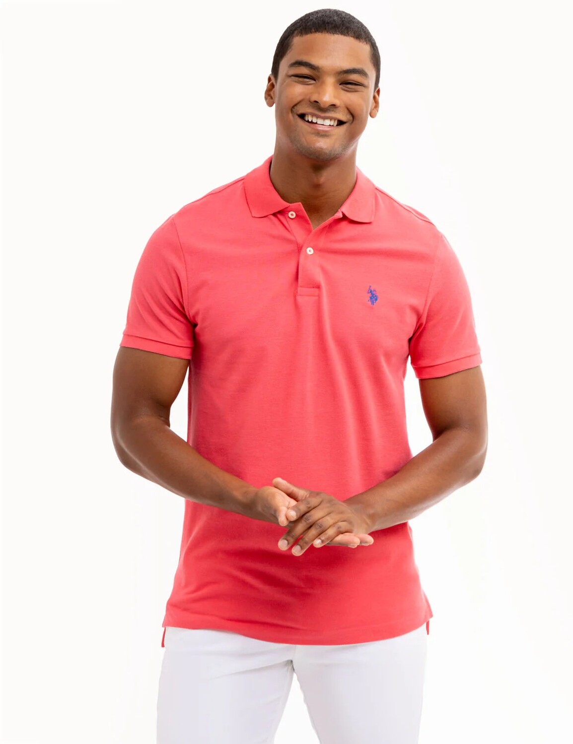 

Футболка поло U.S. Polo Assn. Slim Fit Solid Pique, красный