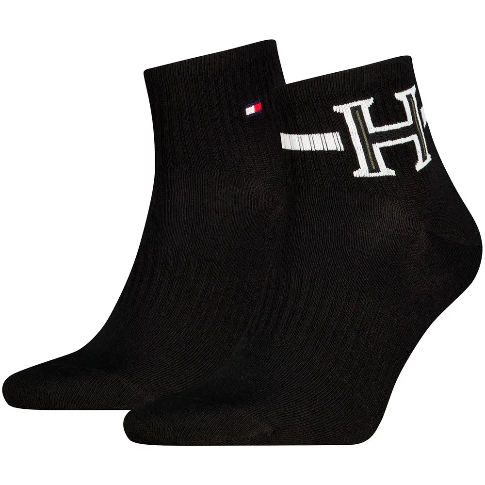 Мужские носки с укрепленной пяткой и мыском Tommy hilfiger, Black