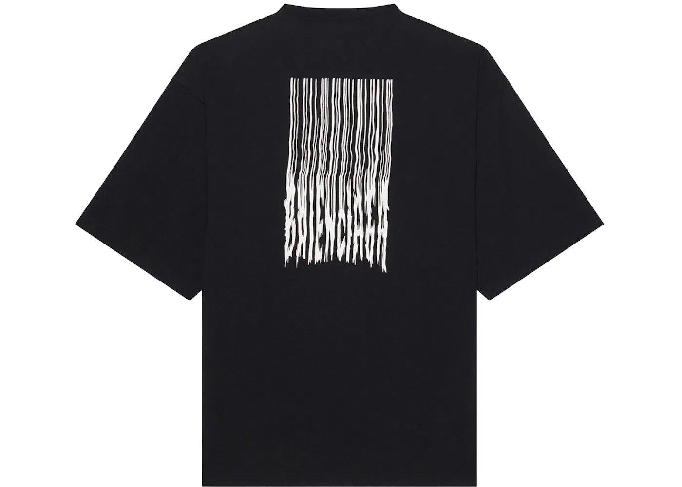 Мужская футболка с принтом Balenciaga Wide Fit Barcode T-Shirt, Black — фото 2