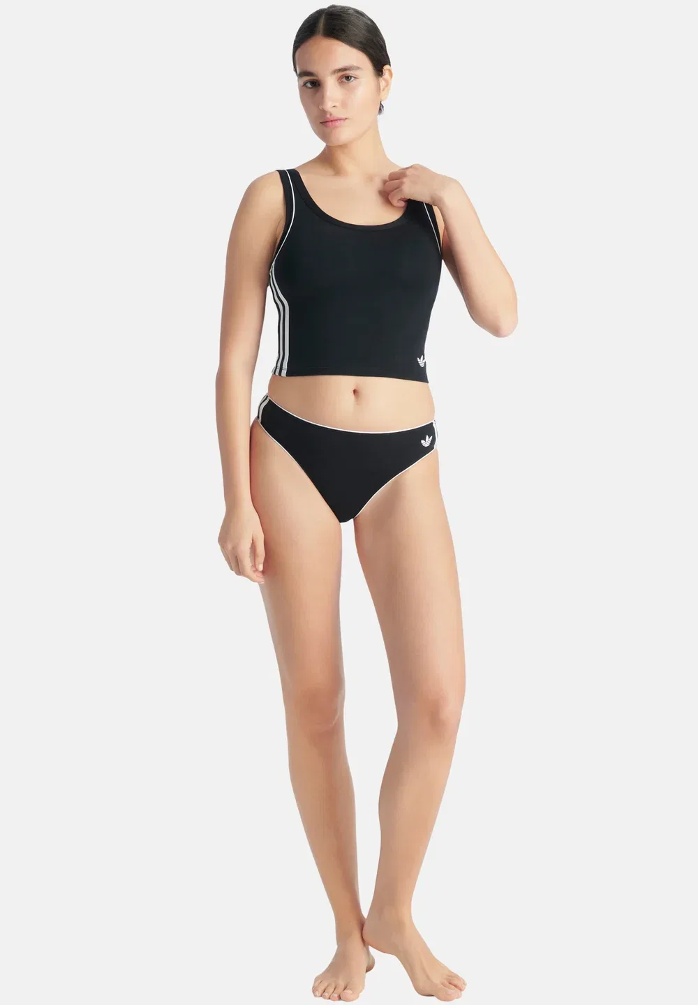 Комплект из 2 комфортных стрингов Adidas Originals, Black