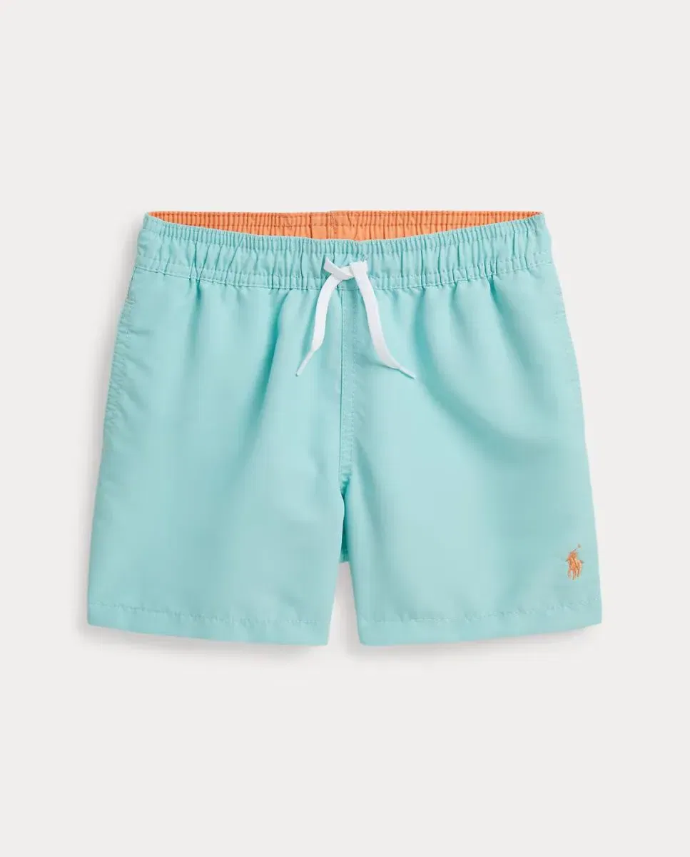 Детские плавки-бермуды для мальчиков с принтом Caballo Polo Ralph Lauren, Celeste
