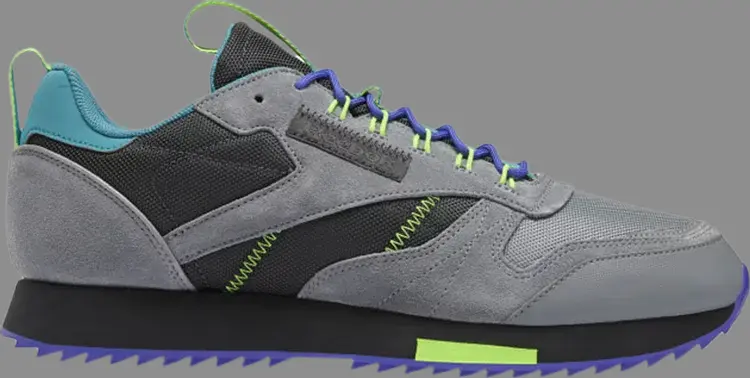 

Кроссовки classic leather ripple trail 'mineral mist' Reebok, серый