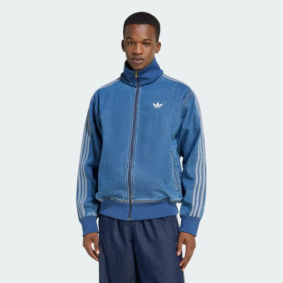 Спортивная кофта с молнией Adicolor Denim Firebird Track Top adidas, Синий