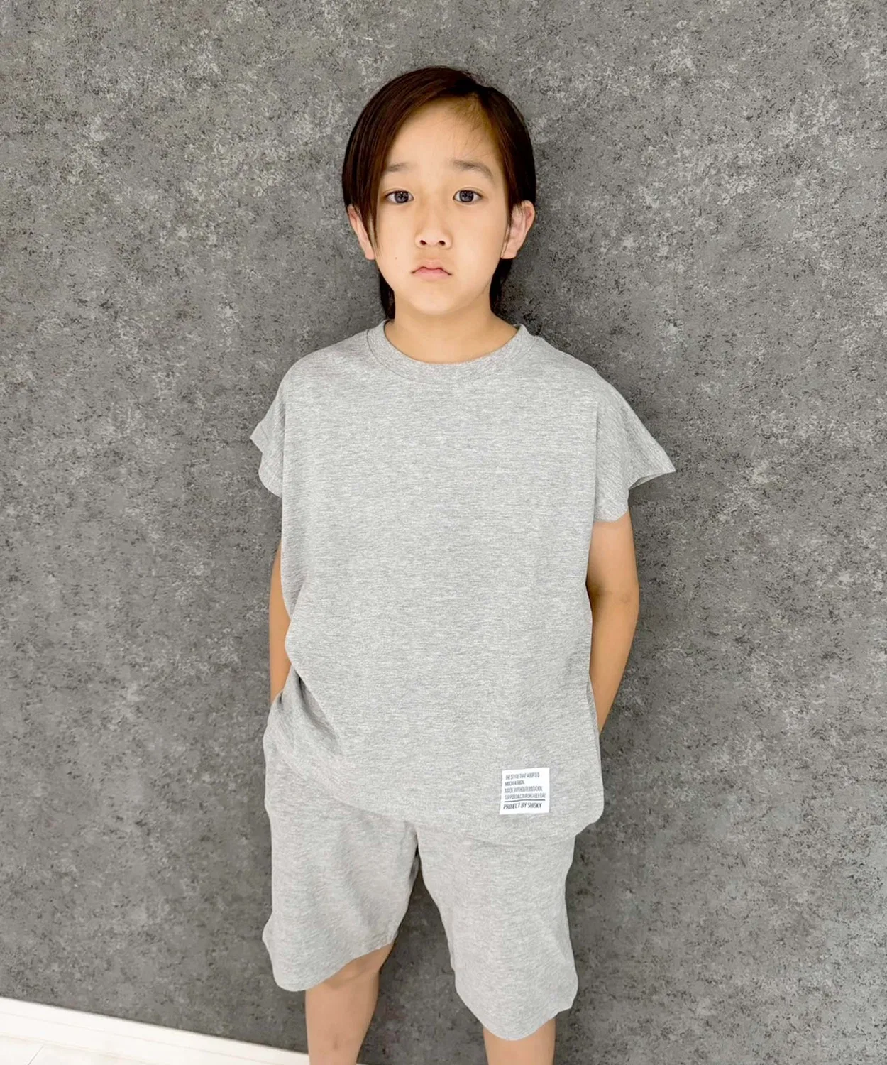 Детский комплект с коротким рукавом, модель 425-02 SHISKY, Heather Gray