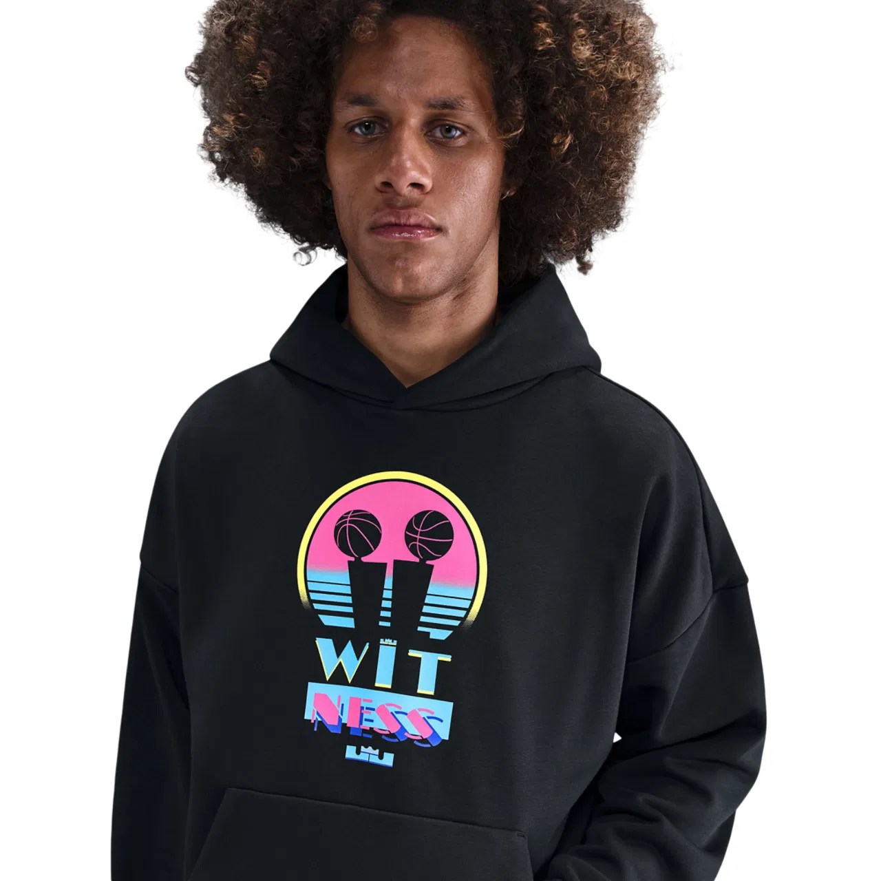 Мужская толстовка Lebron TF SI Brushed Pullover Nike, белый/черный