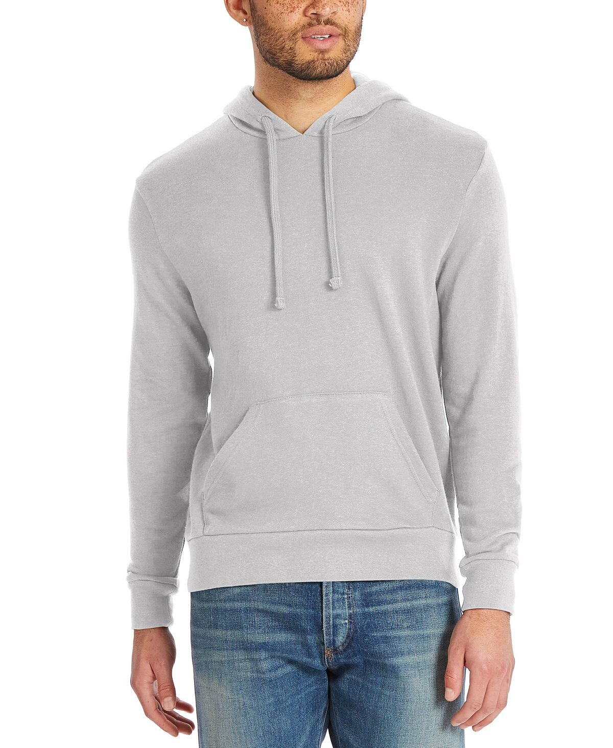 

Мужская выстиранная худи terry the champ Alternative Apparel, светло-серый