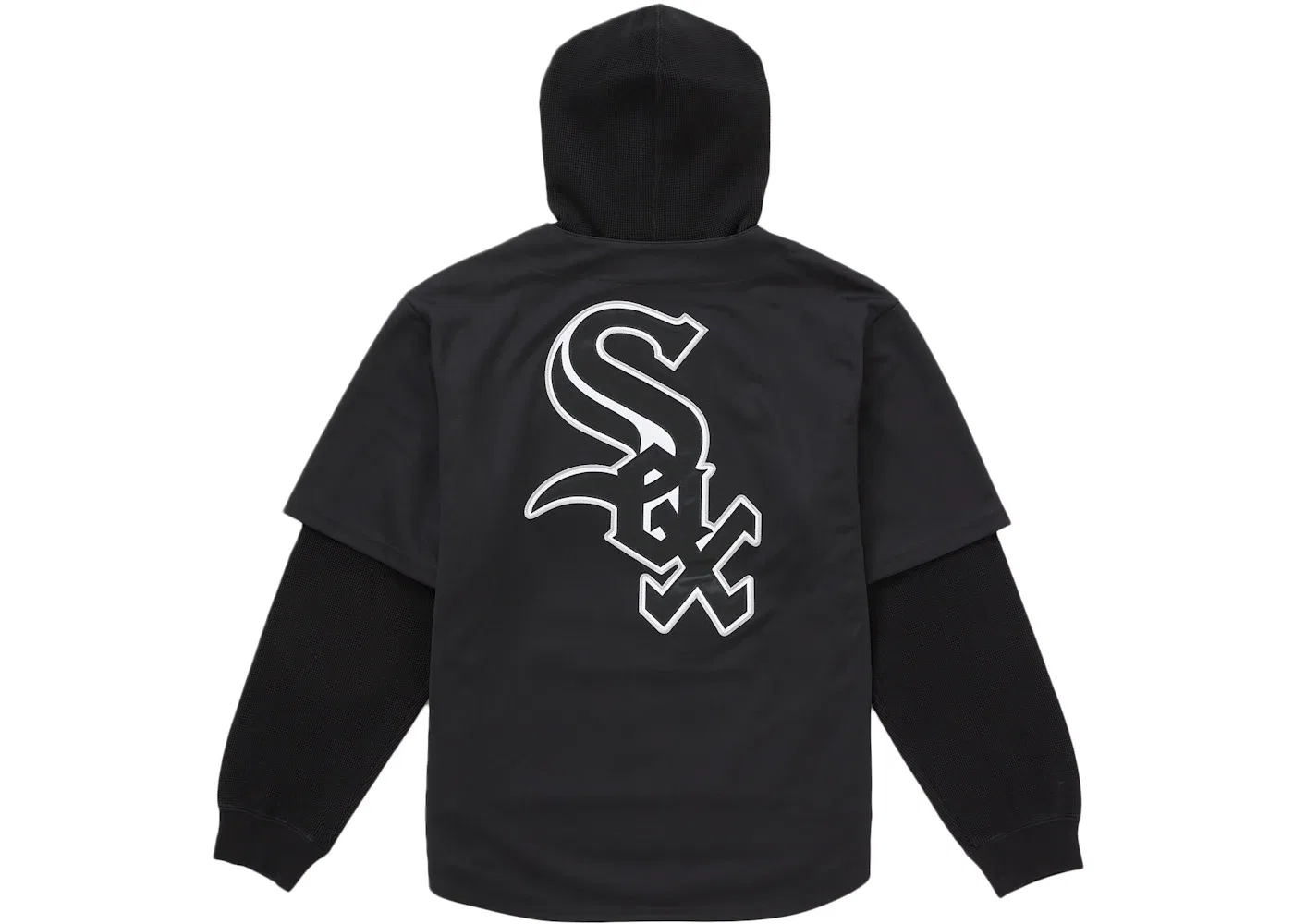 Мужская бейсбольная джерси с капюшоном Jersey Supreme, Black — фото 2