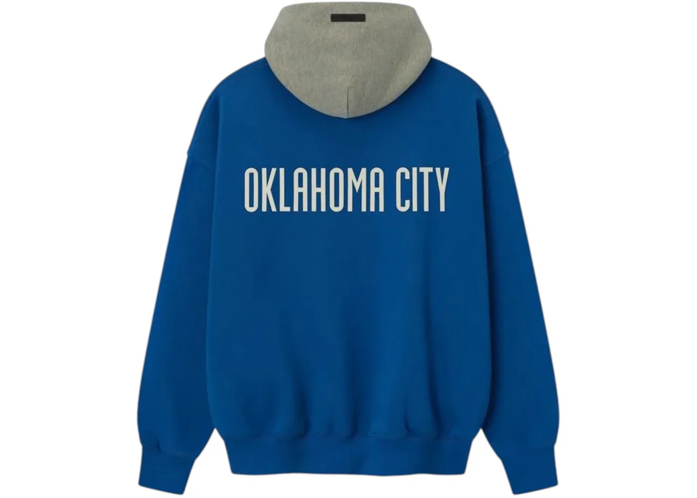 Мужской худи с принтом Thunder Sport Fear of God Essentials, Blue/Concrete Heather — фото 2