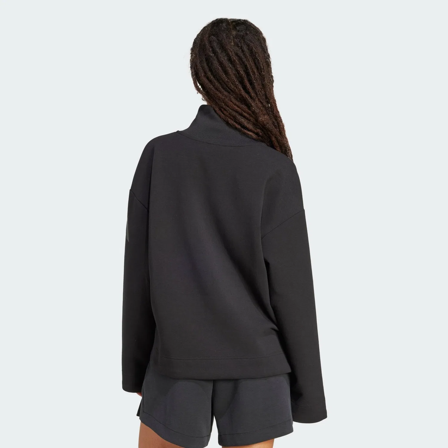Женский свитшот с длинным рукавом Soft Lux Sweatshirt Adidas, Черный — фото 3