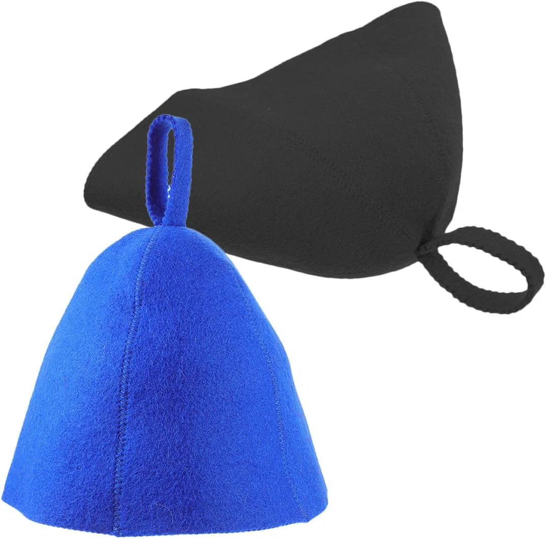 Сауна-шапка TOYANDONA, 2 шт., Filz, Blau und Schwarz
