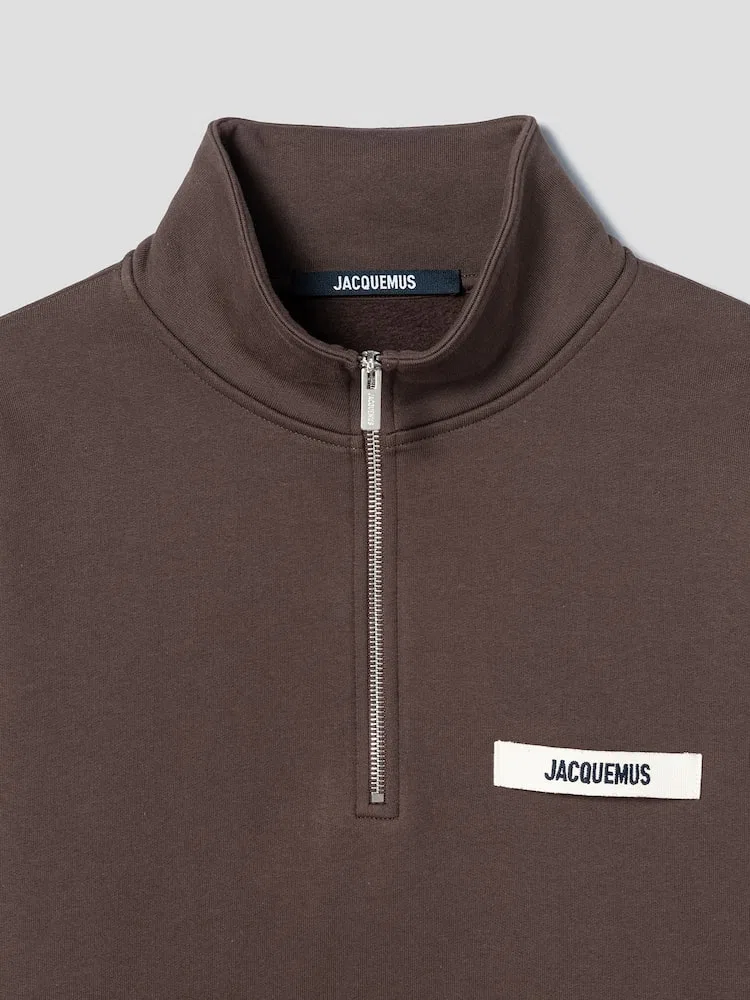 Футболка с длинным рукавом Le Camionneur Gros Grain JACQUEMUS, Dark Brown — фото 3
