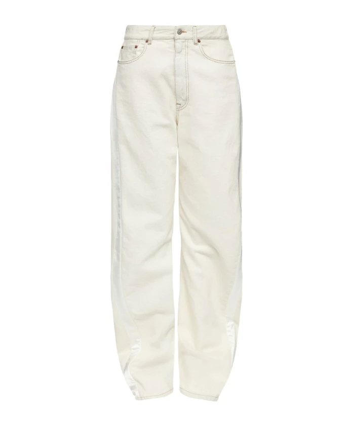 

Белые джинсы Bianco SS25, стильный крой. Mm6 Maison Margiela, бежевый