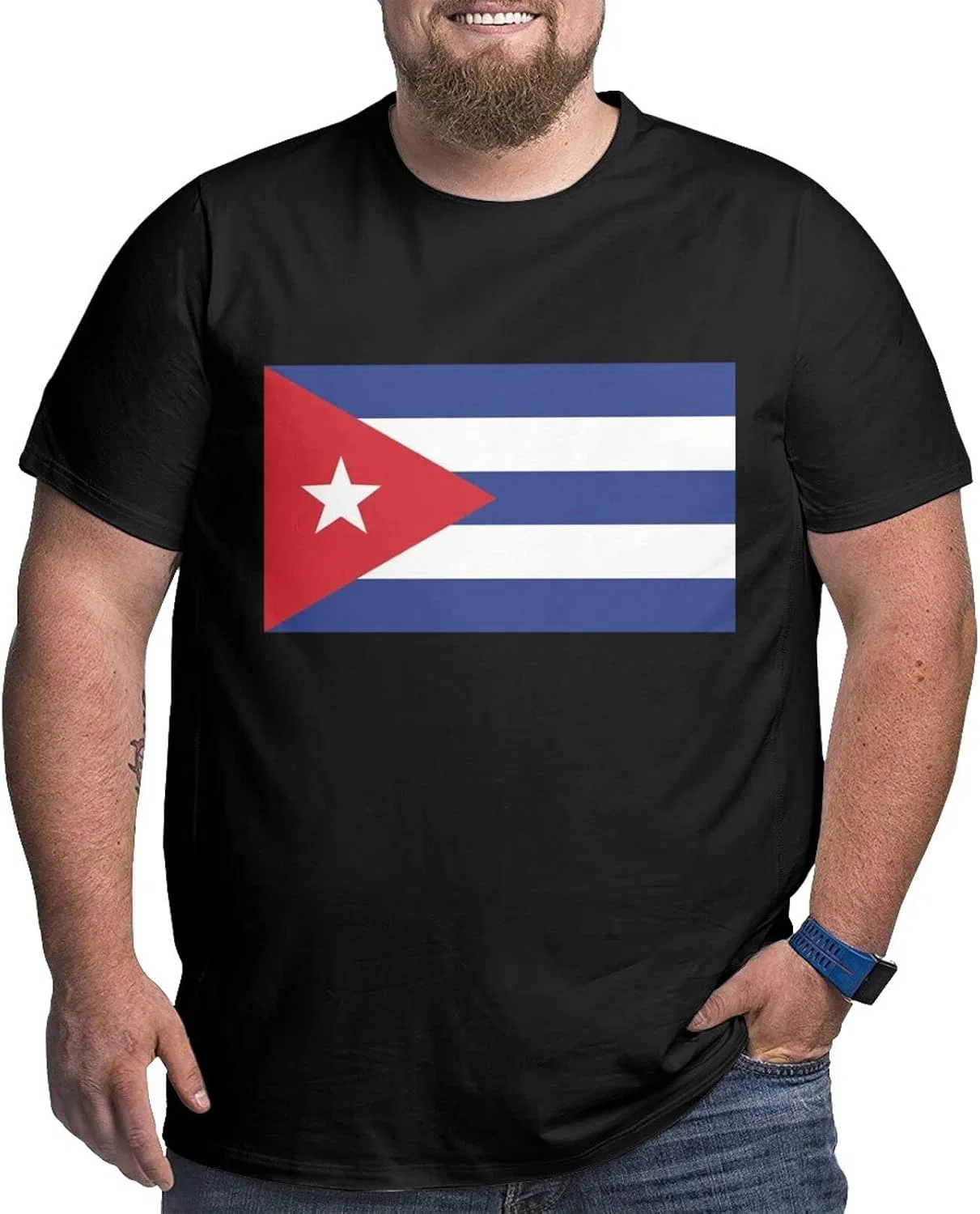 Мужская футболка с принтом Cuban Flag Generic, Cuban Flag