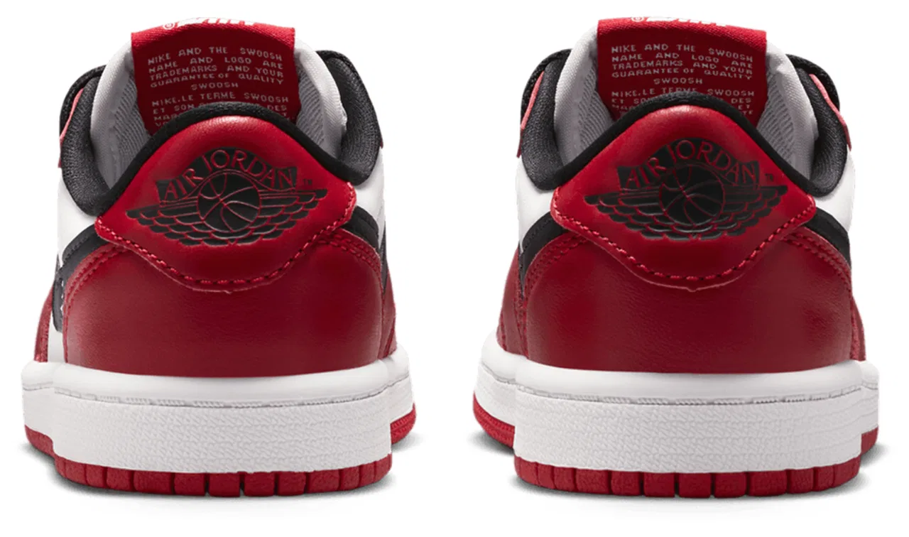 Кроссовки для мальчиков AJ 1 Retro Low OG Jordan, цвет Summit White/Varsity Red/Black — фото 3