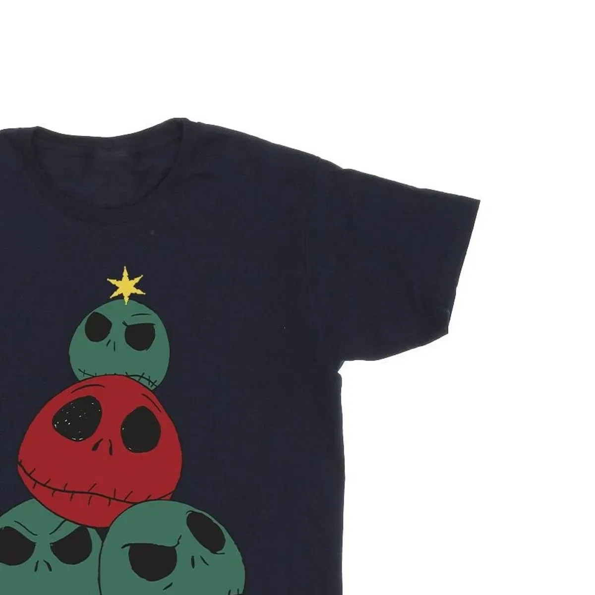 Хлопковая футболка с рождественским деревом The Nightmare Before Christmas, Navy — фото 2
