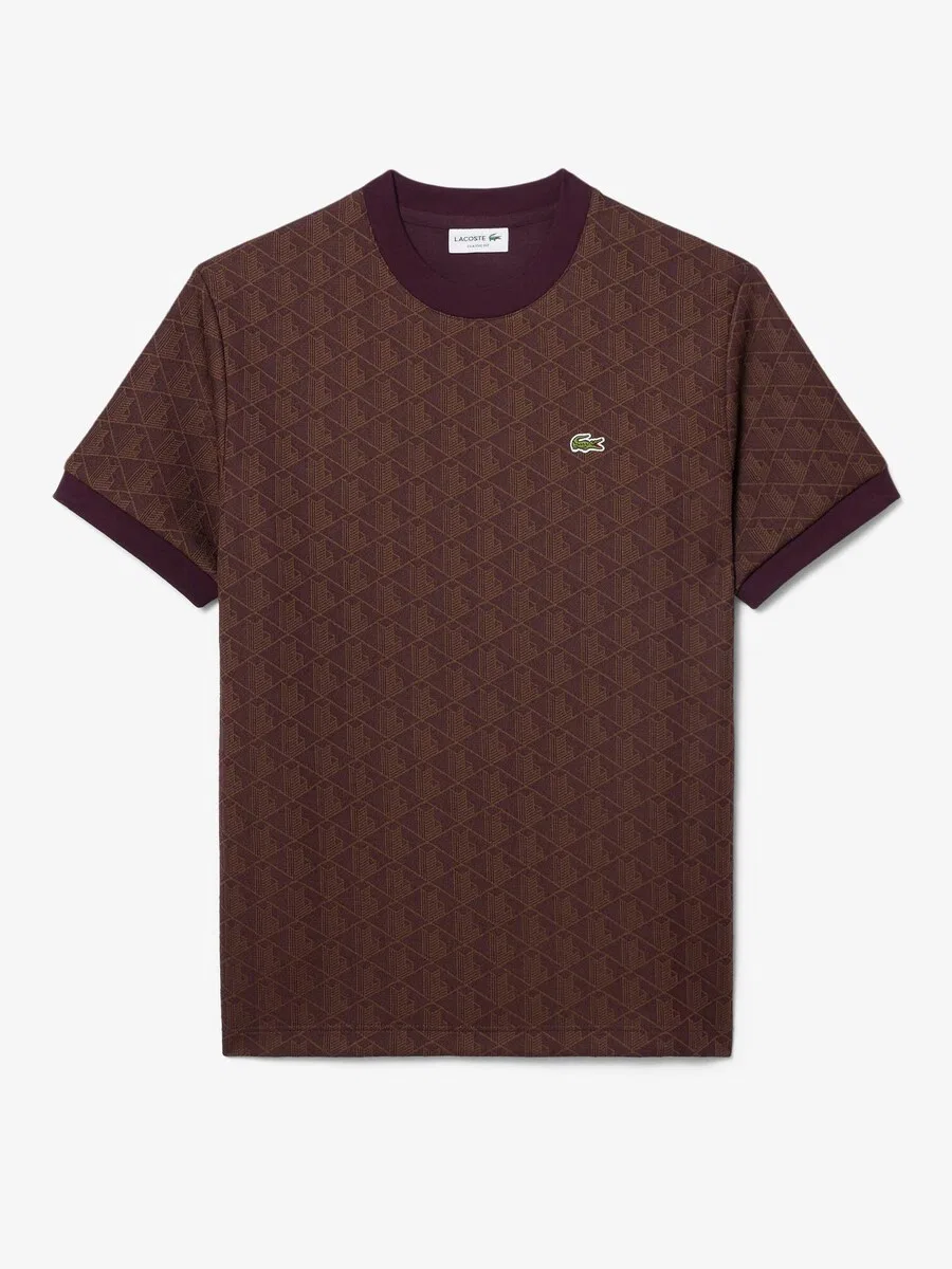 Футболка LACOSTE коричневого цвета — фото 2