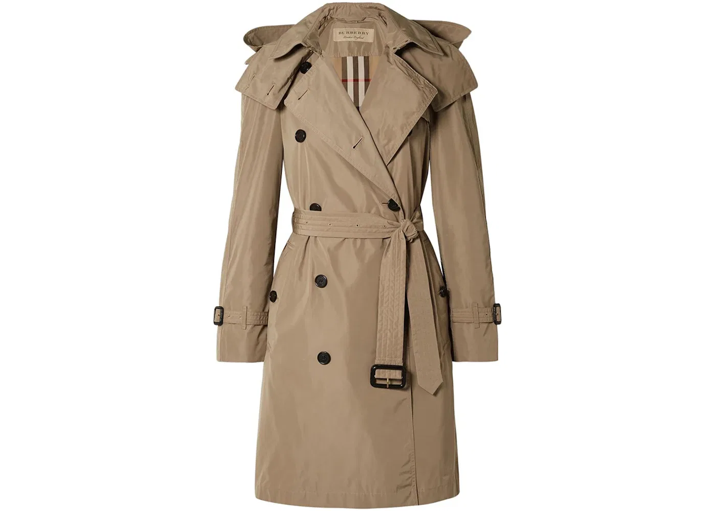 Женское пальто-тренч с капюшоном Burberry, Beige
