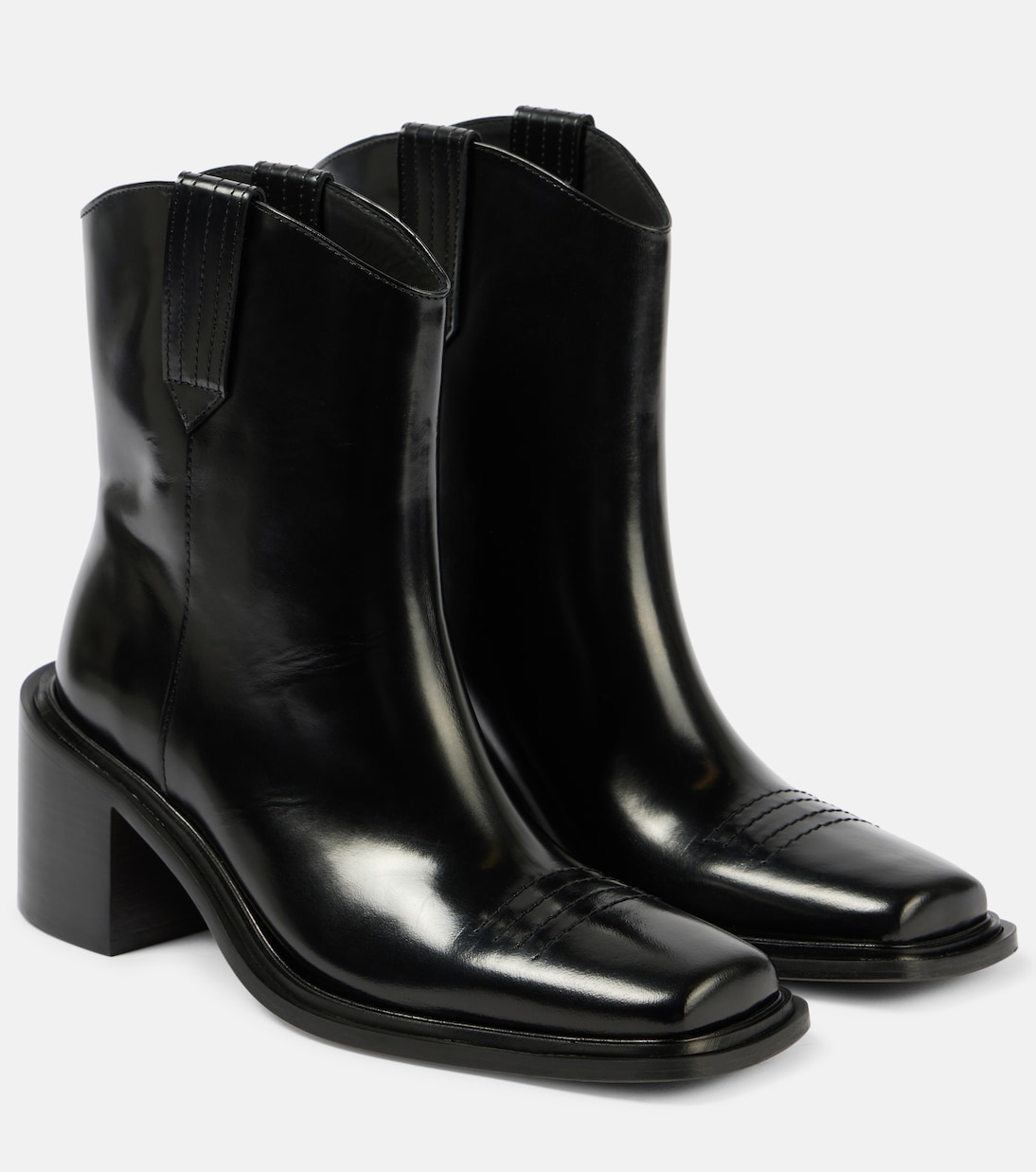 Ботильоны из полированной кожи Souliers Martinez, черный