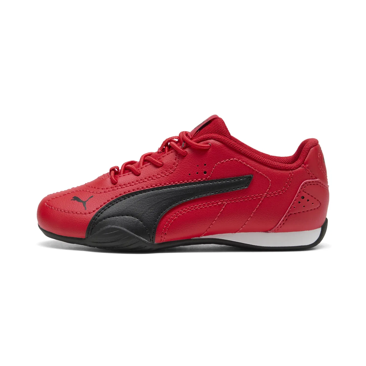 Детские кроссовки с эластичными шнурками PUMA, For All Time Red Black — фото 3