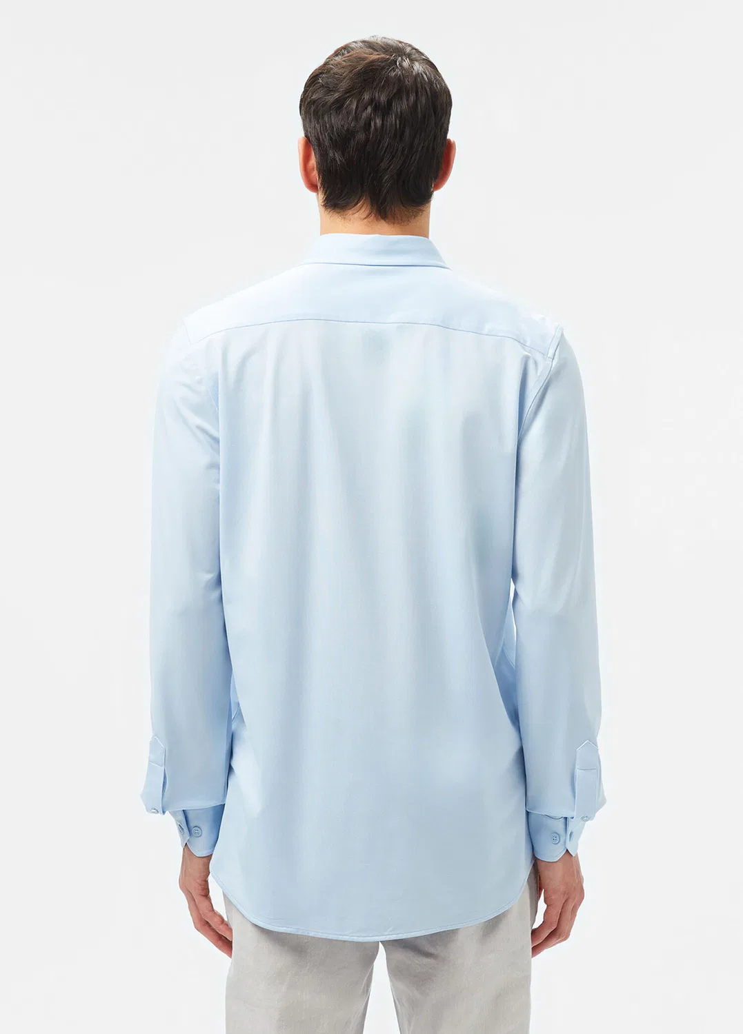 Рубашка slim fit Lacoste, синяя — фото 2