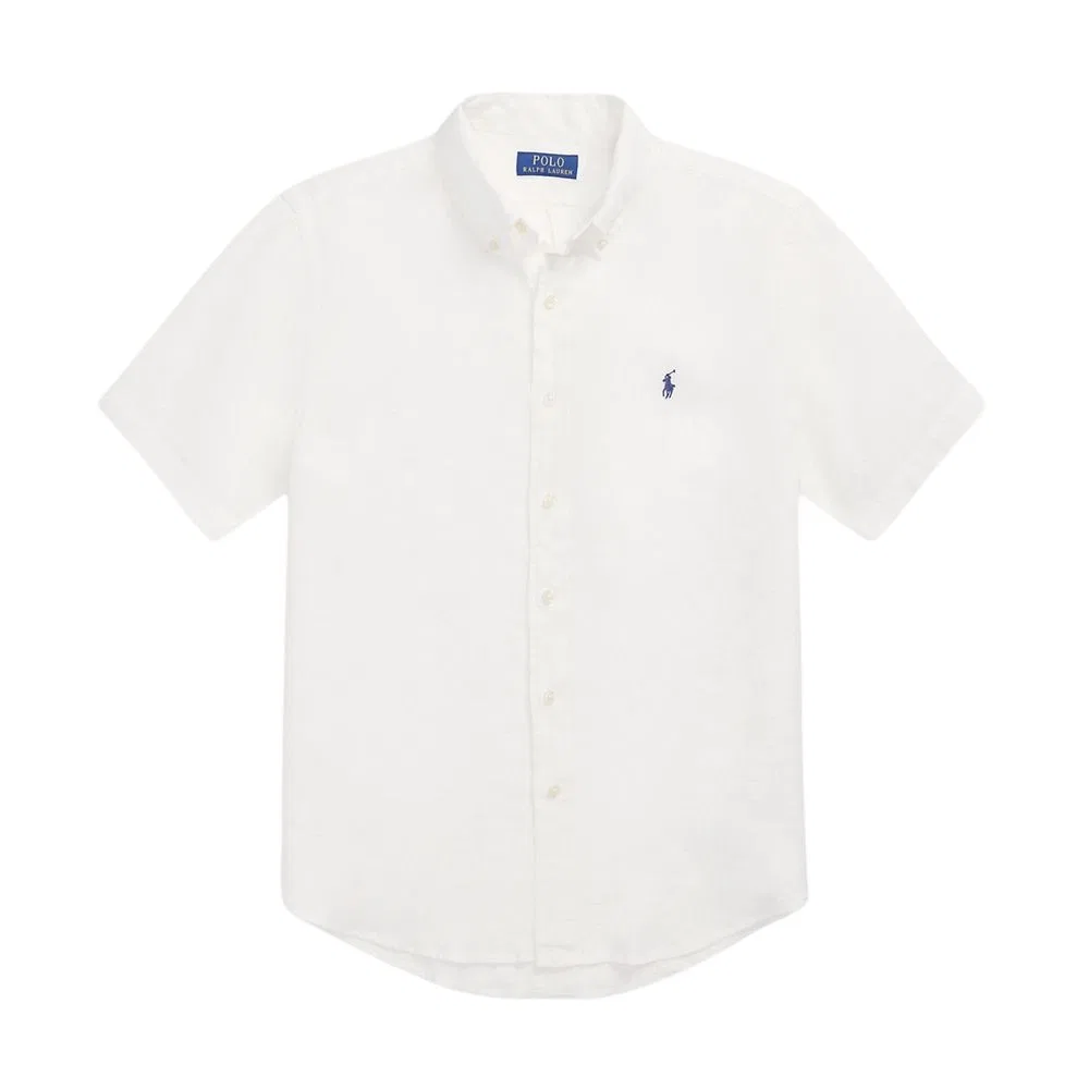 Рубашка с вышивкой логотипа Polo Ralph Lauren, White