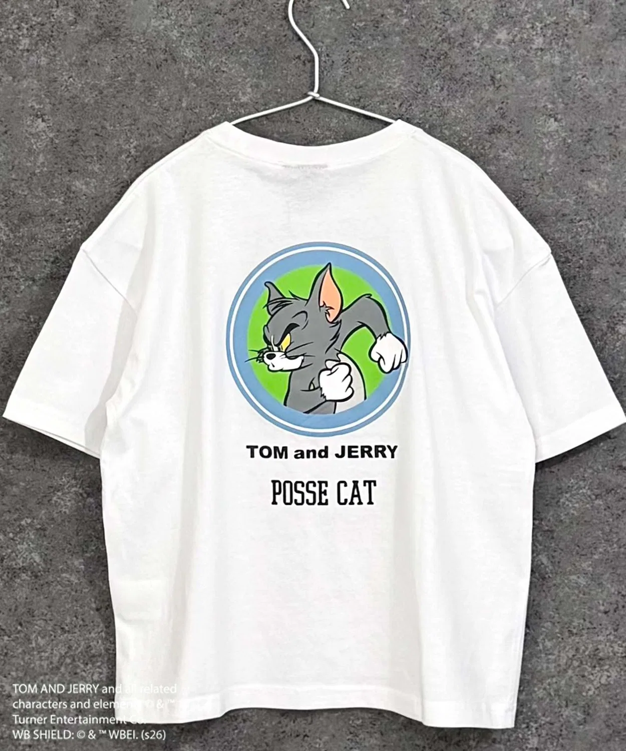 Детская футболка оверсайз с принтом TOM&JERRY, Heather Grey — фото 2
