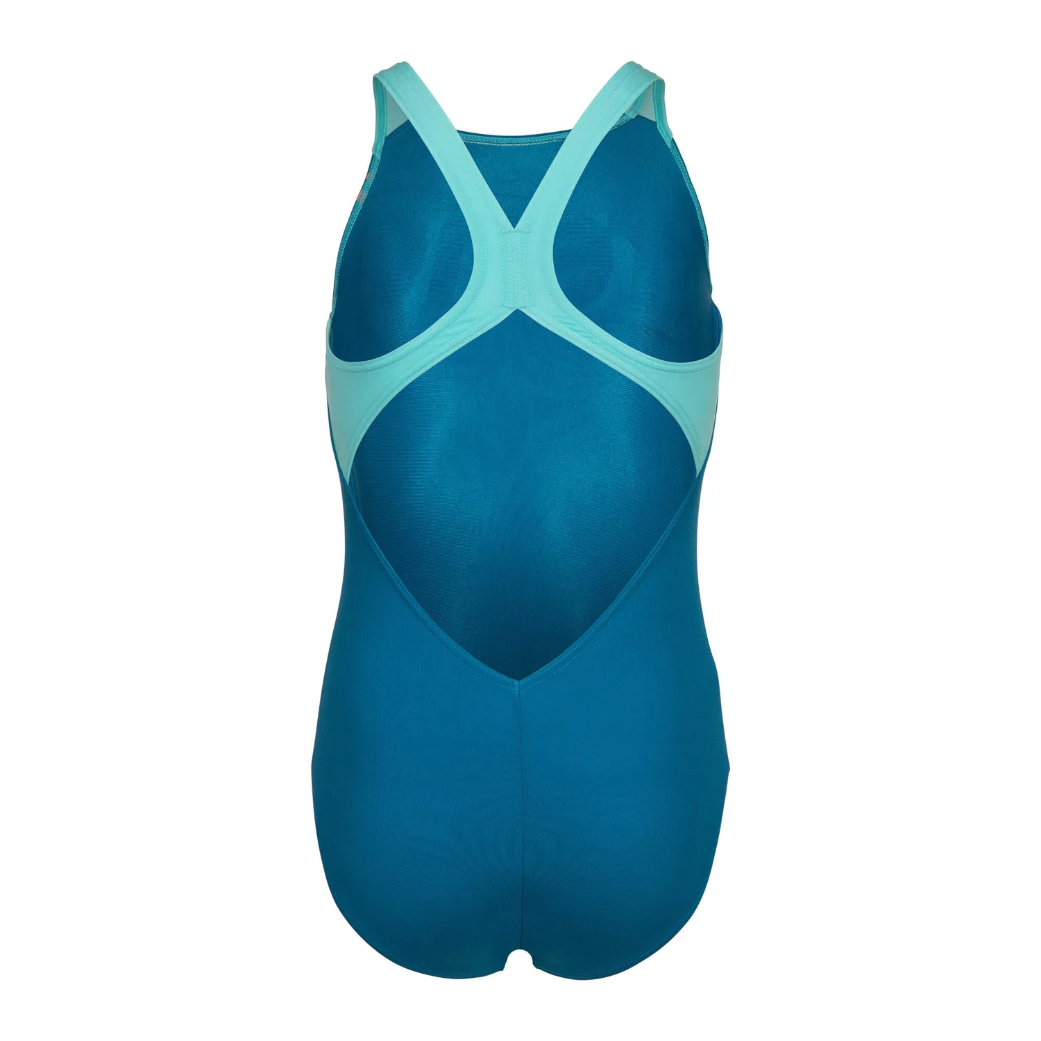 Детский купальник для девочек с принтом BOLD SWIMSUIT V BACK Arena, Konigsblau Rot Mediterranes Blau — фото 2