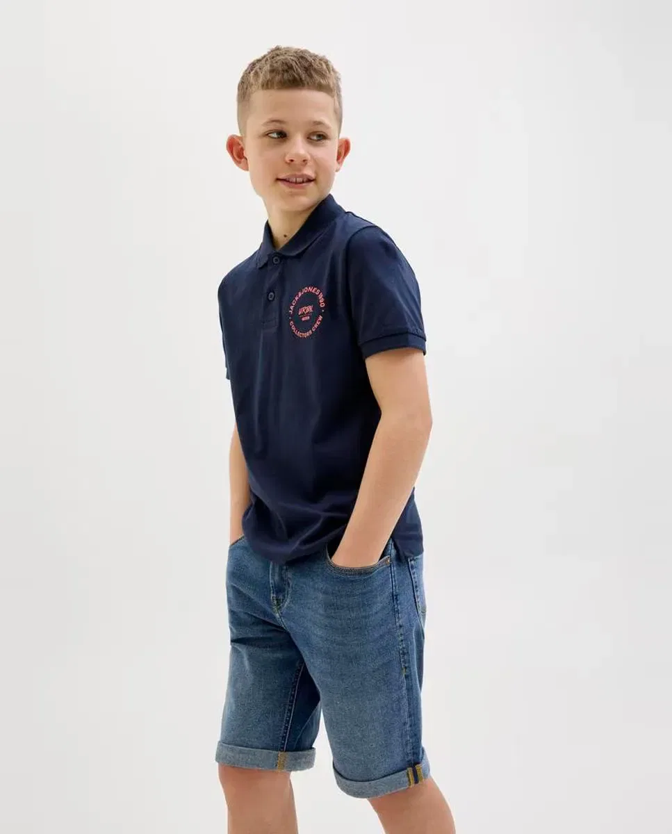 Детские шорты для мальчиков с принтом Jack & Jones, Azul Índigo — фото 4