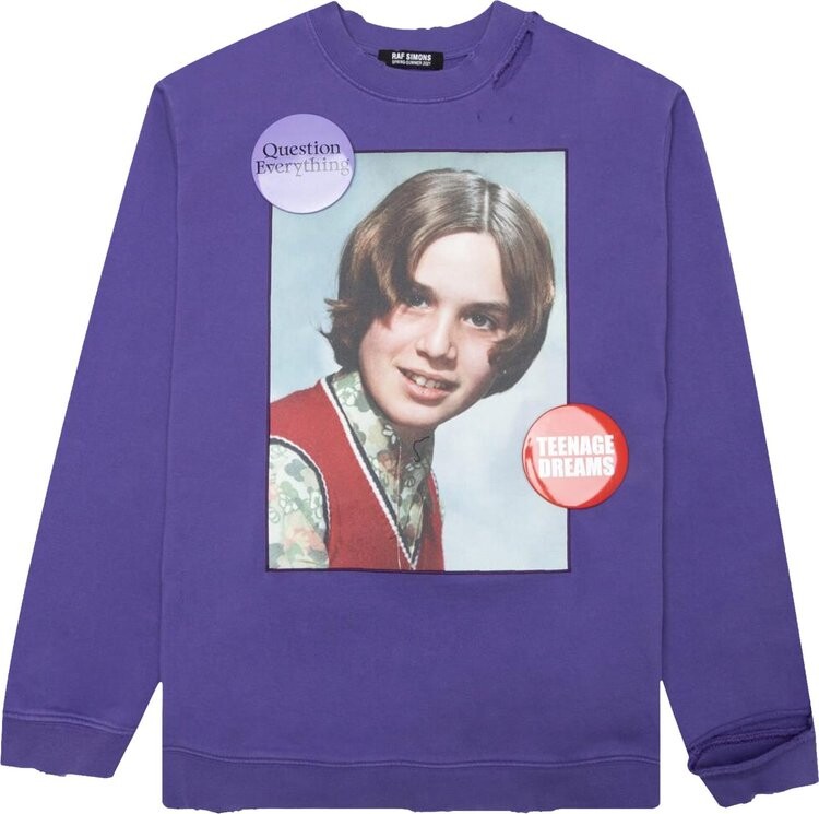 

Свитер Raf Simons Girl In Red Destroyed Sweater 'Purple', фиолетовый