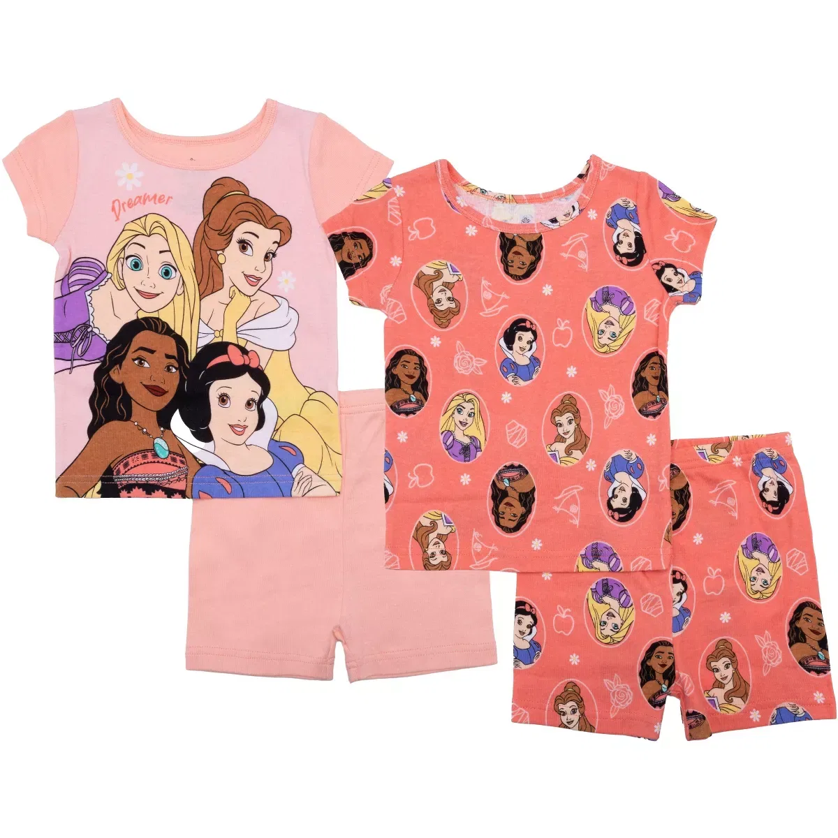 Детский комплект пижам для девочек хлопковый Disney Princess Disney, Pink-Princess