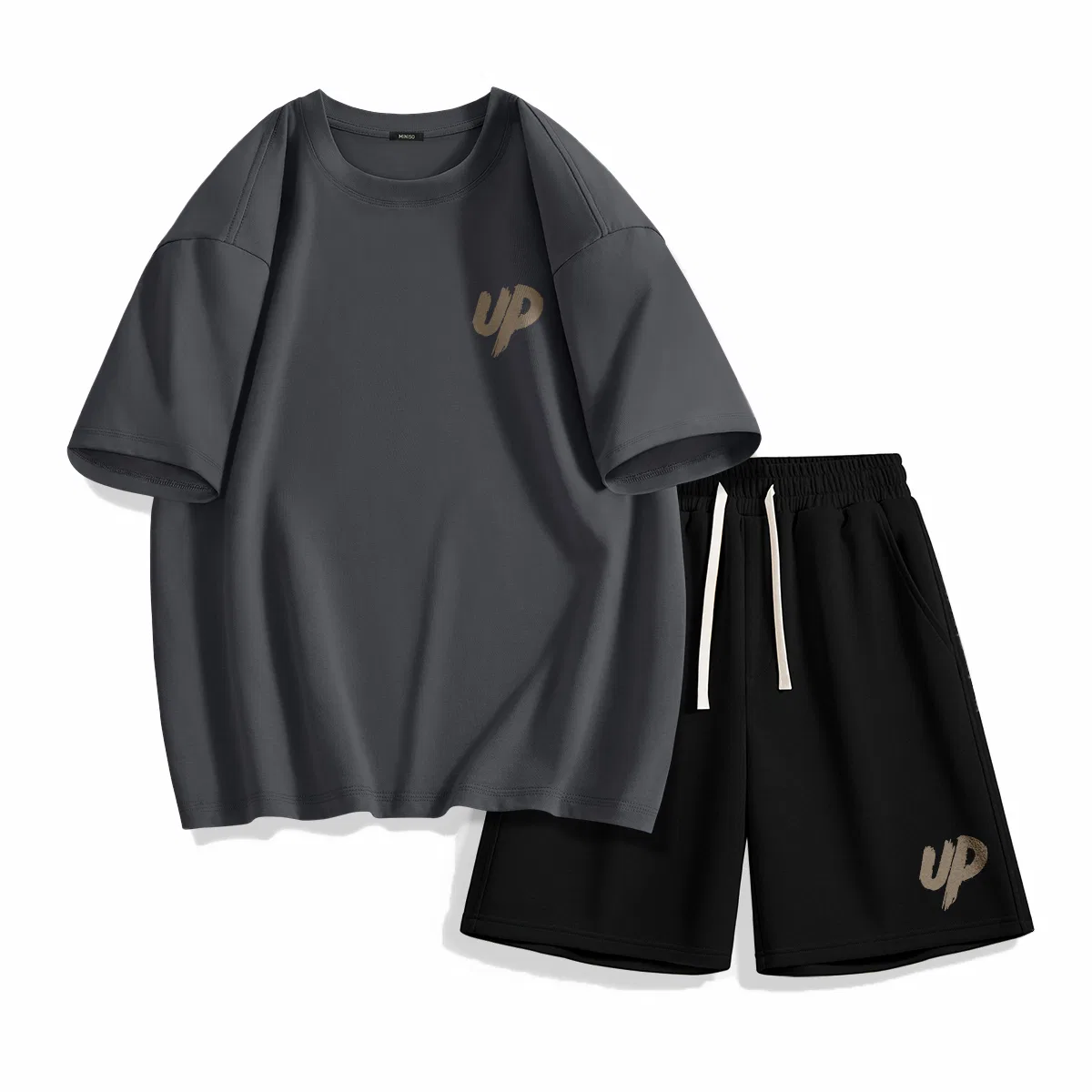Детский спортивный комплект из двух предметов MINISO, Dark Gray (B Up Chest Logo)+Black (B Up Front Lower Logo)
